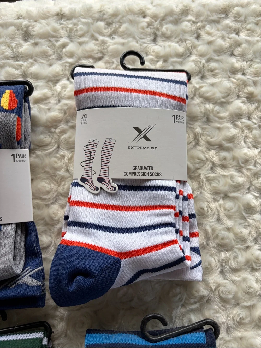 New Set of 5 Pairs of Compression Socks Size Large/XL